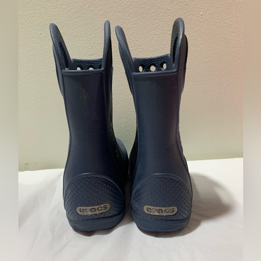 CROCS Kids Navy Blue Rain & Snow Boots - Picture 3 of 4